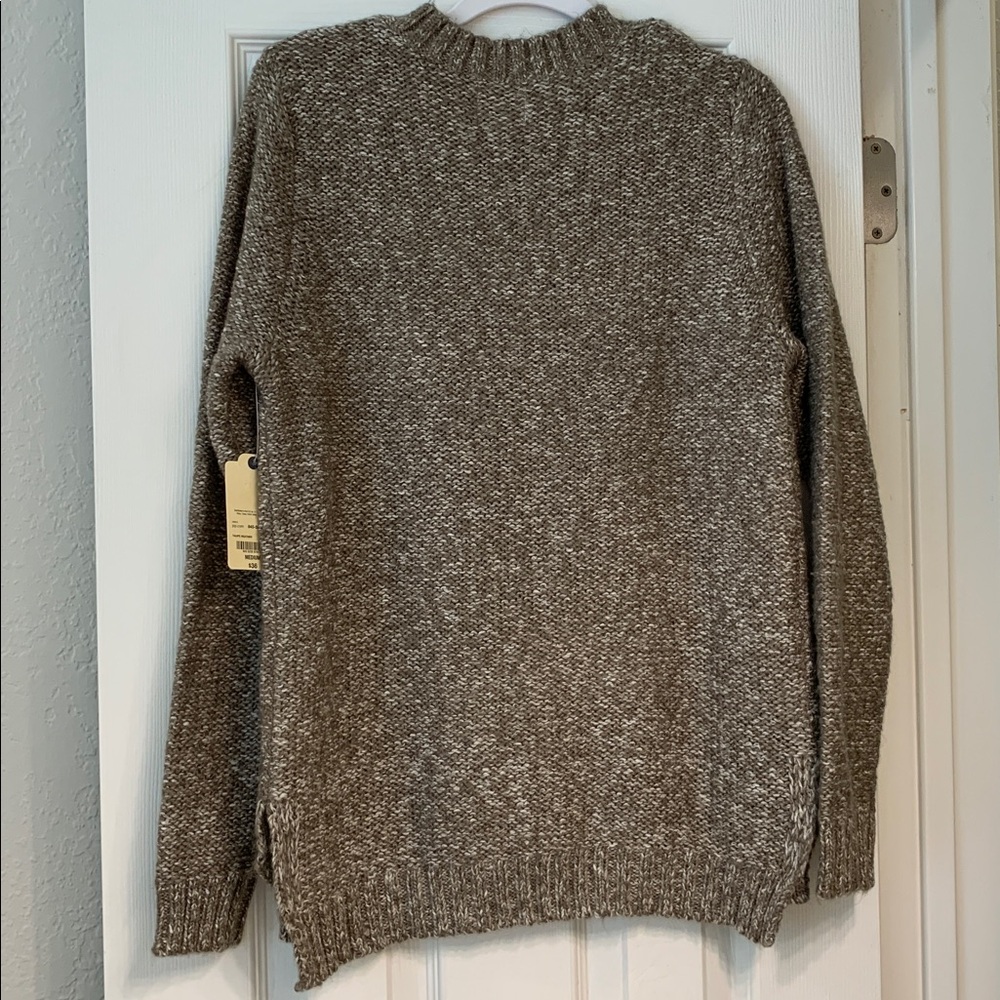 St. John's Bay Taupe Cable Knit Sweater - Picture 4 of 10